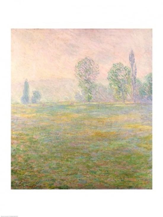 Posterazzi Meadows in Giverny 1888 Canvas Art - Claude Monet (24 x 36)