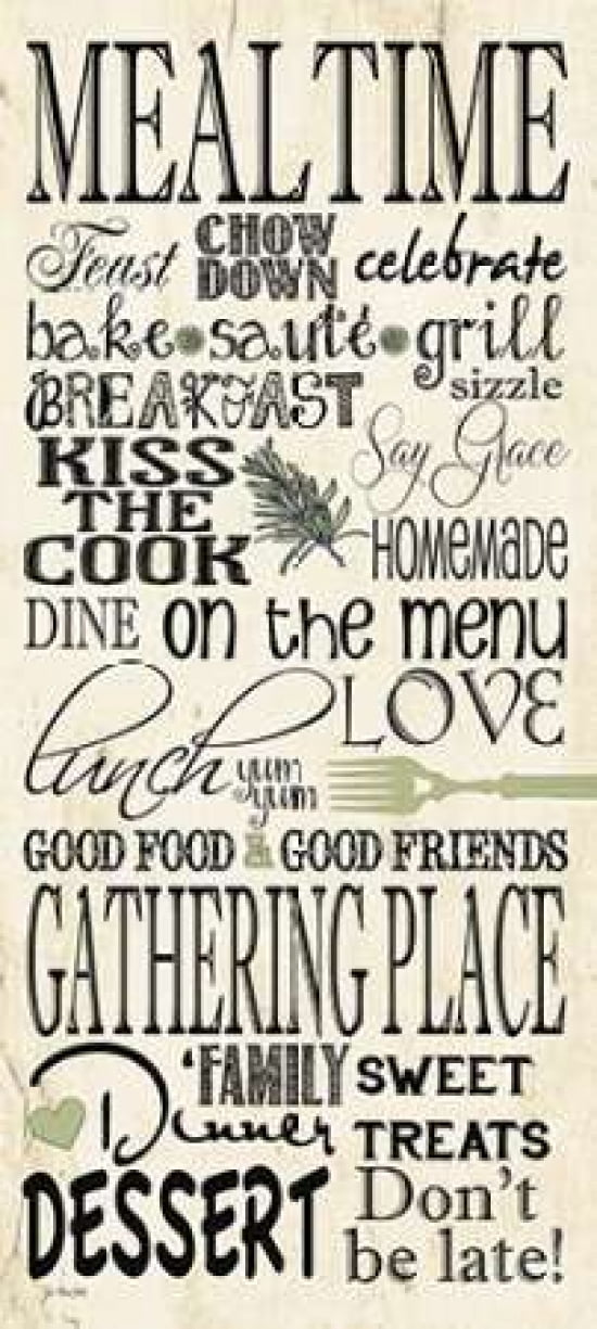 Posterazzi Mealtime Canvas Art - Jo Moulton (24 x 48)