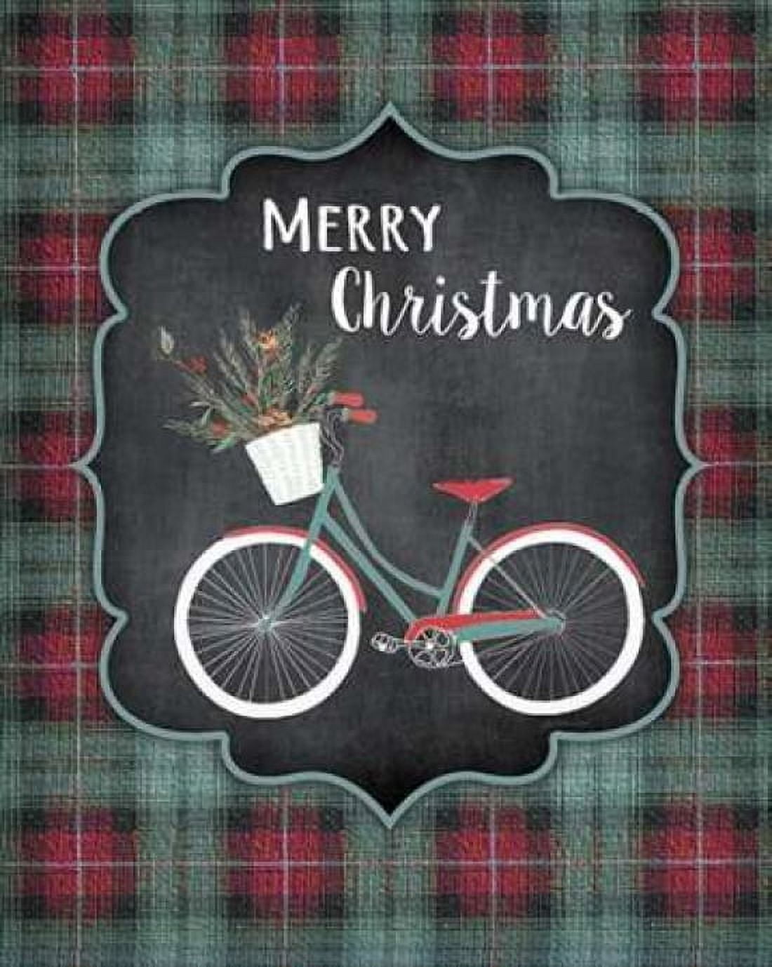 Posterazzi Merry Christmas Bike Canvas Art - Jo Moulton (24 x 30)