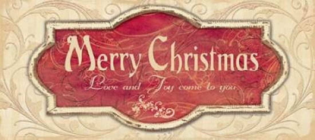 Posterazzi Merry Christmas Canvas Art - Jo Moulton (24 x 48)
