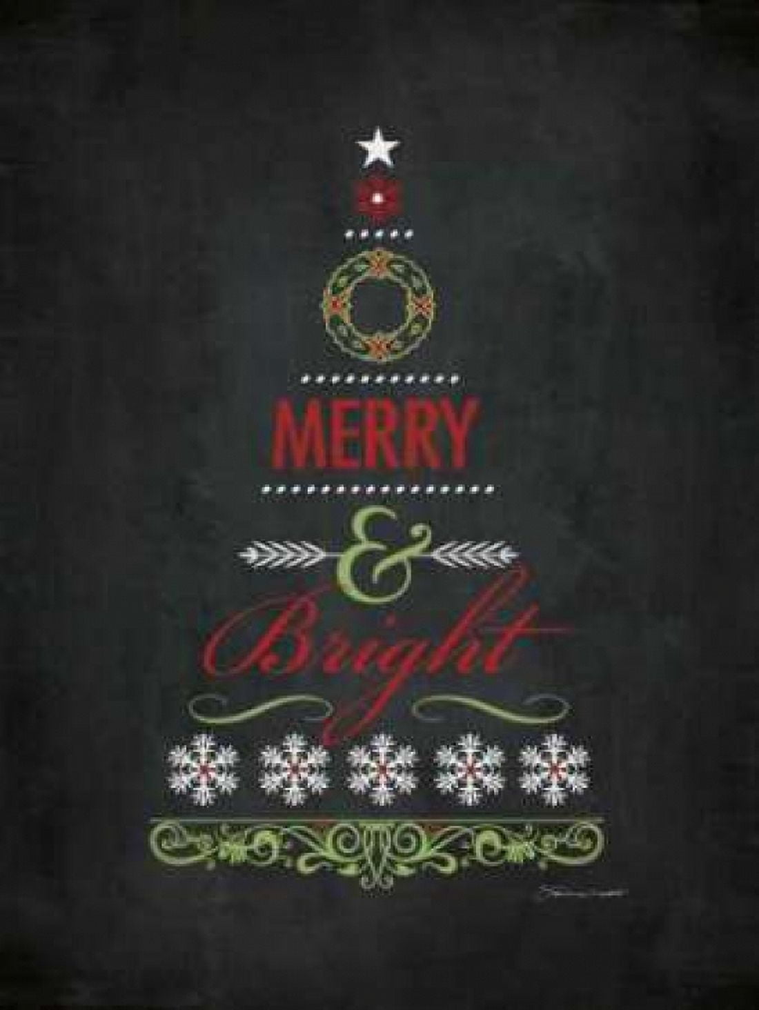 Posterazzi Merry and Bright Canvas Art - Stephanie Marrott (18 x 24)