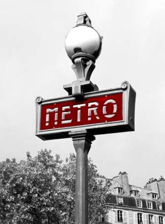 Posterazzi Metro in Paris Canvas Art - Emily Navas (18 x 24)