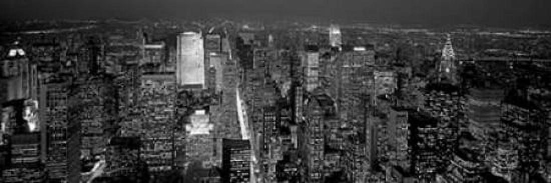 Posterazzi Midtown Manhattan at Night Canvas Art - Richard Berenholtz (12 x 36)