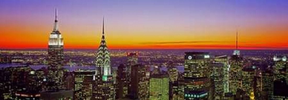 Posterazzi Midtown Manhattan at Sunset NYC Canvas Art - Richard Berenholtz (24 x 48)