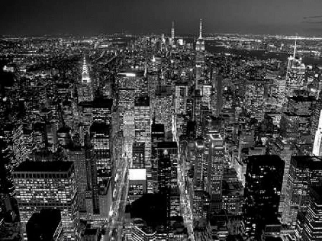 Posterazzi Midtown Manhattan at night Canvas Art - Richard Berenholtz (22 x 28)