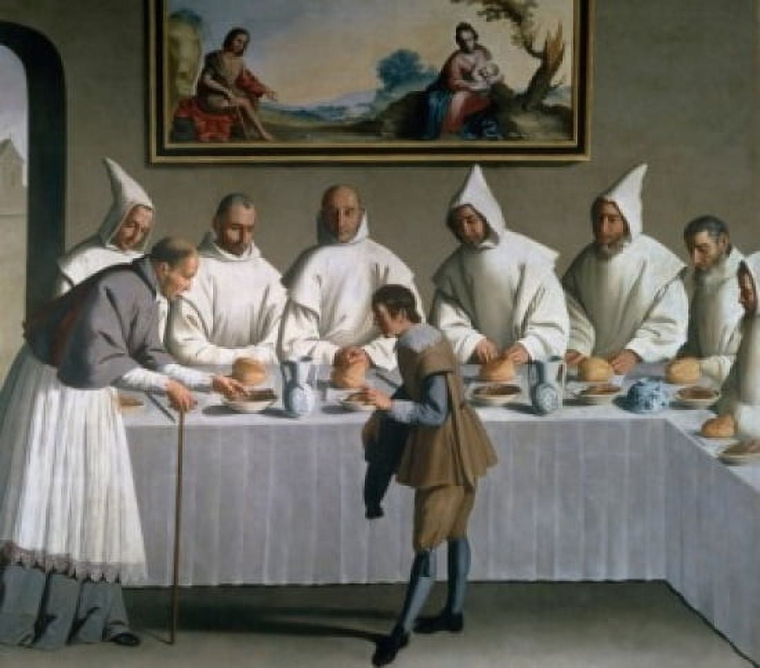 Posterazzi Miracle of Saint Hughes by Francisco de Zurbaran 17th Century (1598-1664) Spain Seville Musee des Beaux Arts Canvas Art - Francisco de Zurbaran (24 x 36)
