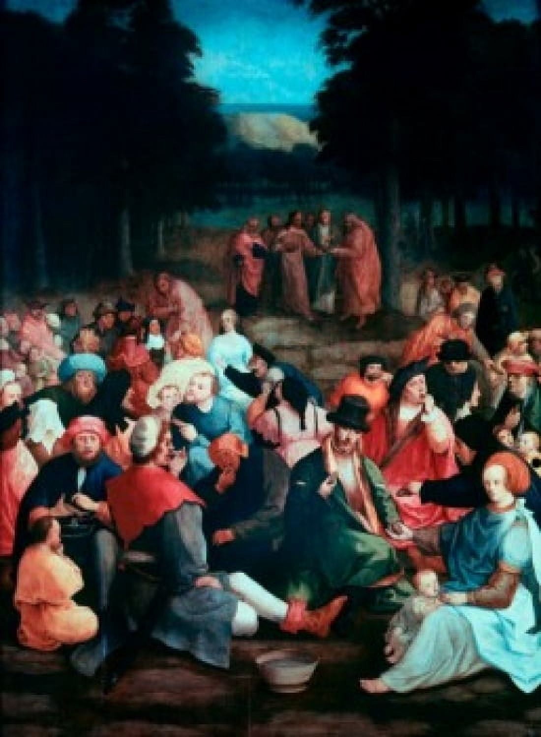 Posterazzi Miracle of the Loaves & the Fishes Lucus Van Leyden (1494-1533Netherlandish) Canvas Art - Lucus Van Leyden (24 x 36)