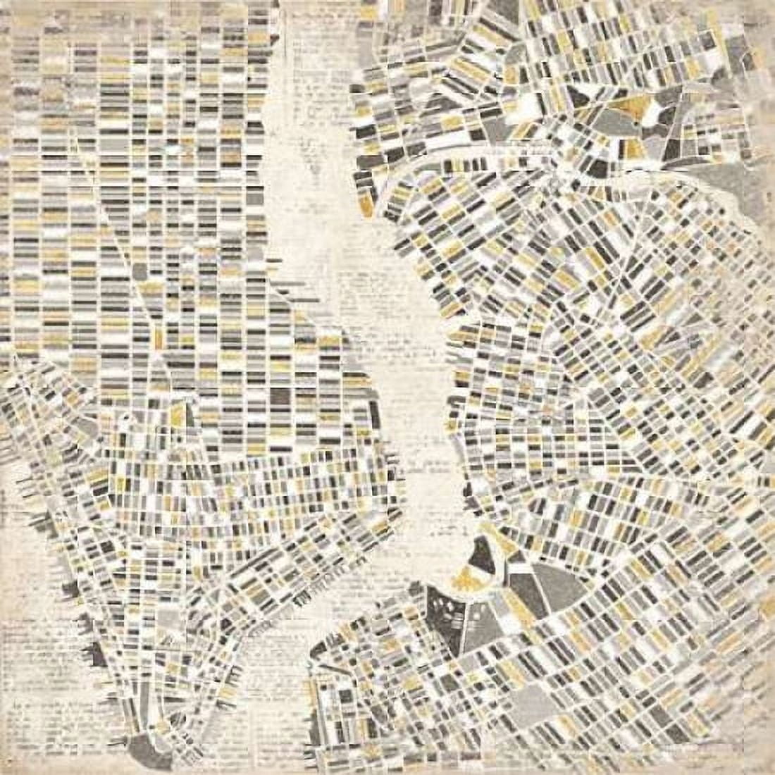 Posterazzi Mod New York Map Canvas Art - Laura Marshall (24 x 24)