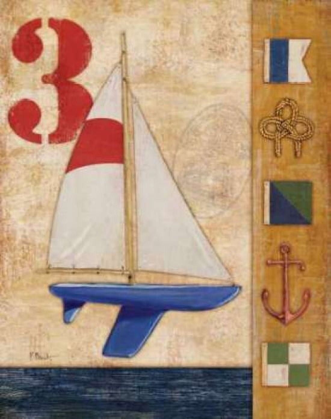Posterazzi Model Yacht Collage II Canvas Art - Paul Brent (24 x 30)