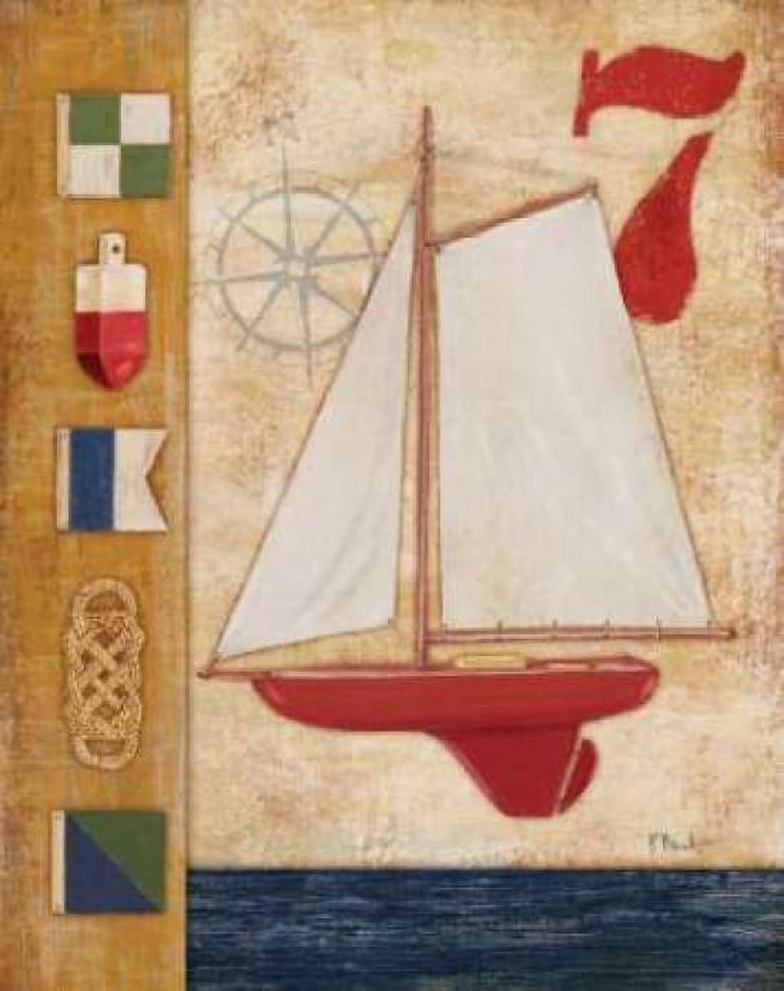 Posterazzi Model Yacht Collage III Canvas Art - Paul Brent (24 x 30)
