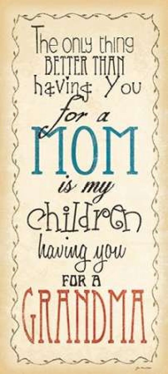 Posterazzi Mom and Grandma Canvas Art - Jo Moulton (10 x 20)