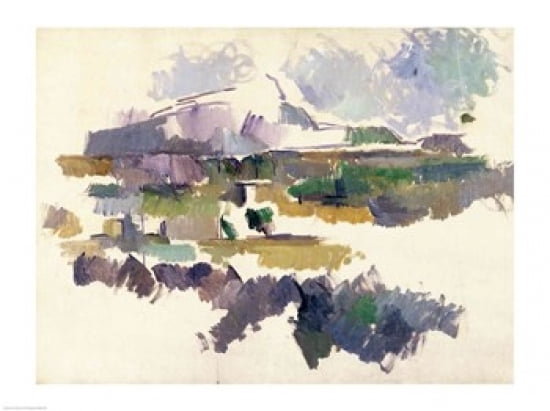 Posterazzi Montagne Sainte-Victoire Canvas Art - Paul Cezanne (36 x 24)