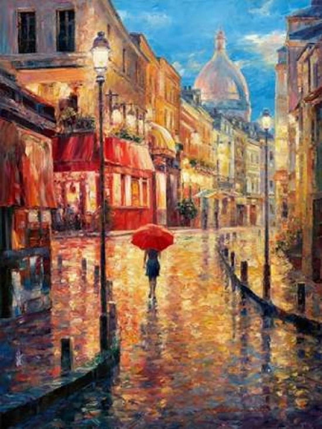 Posterazzi Montmartre Evening Canvas Art - Haixia Liu (18 x 24)