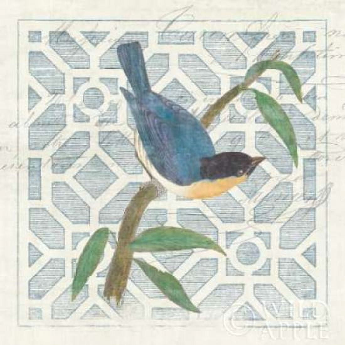 Posterazzi Monument Etching Tile I Blue Bird Canvas Art - Wild Apple Portfolio (24 x 24)