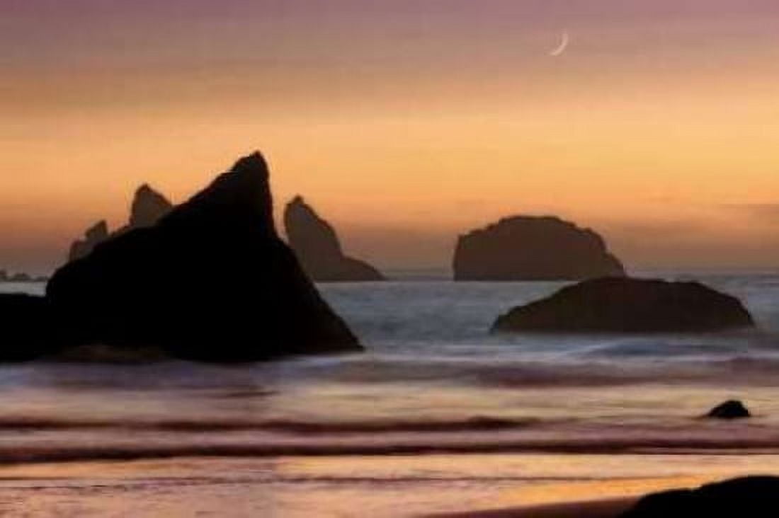 Posterazzi Moonset Canvas Art - Mike Jones (24 x 36)