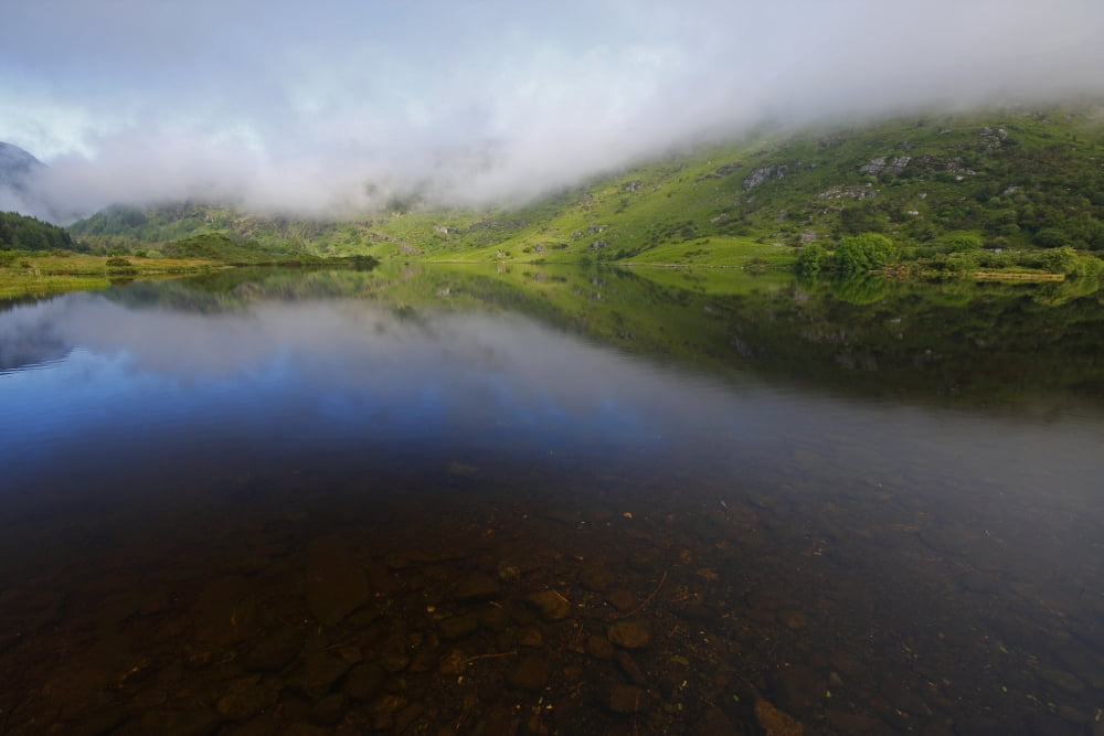 Posterazzi Morning Mist Over Gougane Barra Lake In West Cork County Cork Ireland Canvas Art - Trish Punch Design Pics (38 x 24)