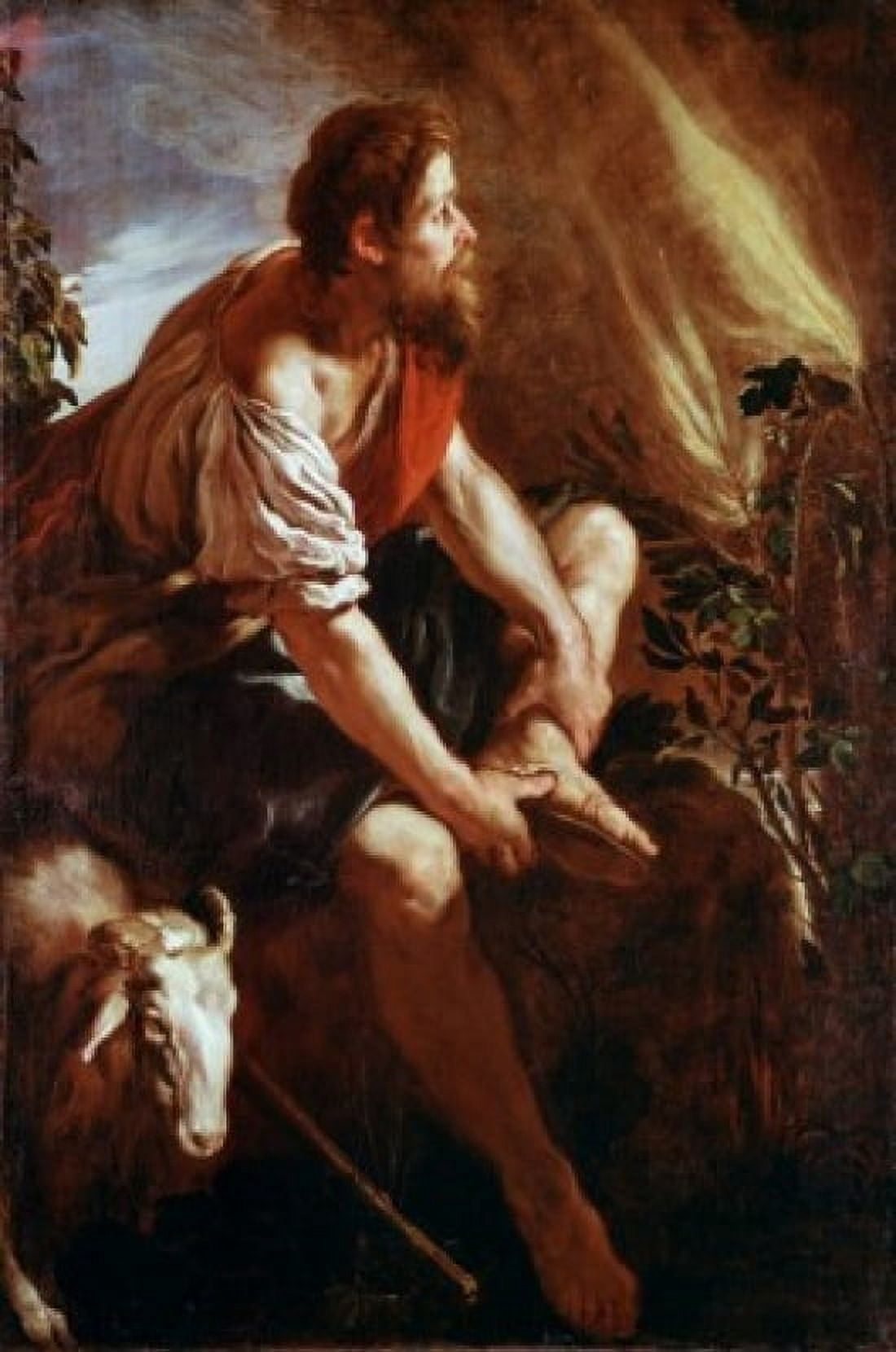 Posterazzi Moses Before A Burning Bush Domenico Fetti (ca1589-1623 Italian) Oil On Canvas Canvas Art - Domenico Fetti (24 x 36)