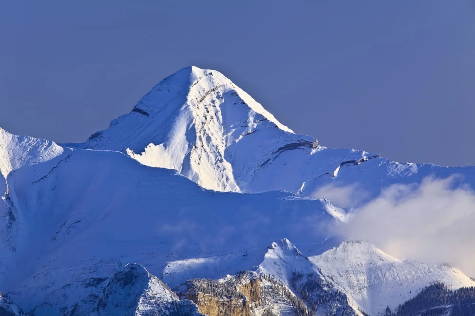 Posterazzi Mount Aylmer Viewed From Sulphur Mountain Summit Banff National Park Alberta Canada Canvas Art - Ken Gillespie Design Pics (36 x 24)