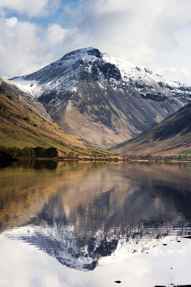 Posterazzi Mountains And Lake Lake District Cumbria England United Kingdom Canvas Art - John Short Design Pics (22 x 34)