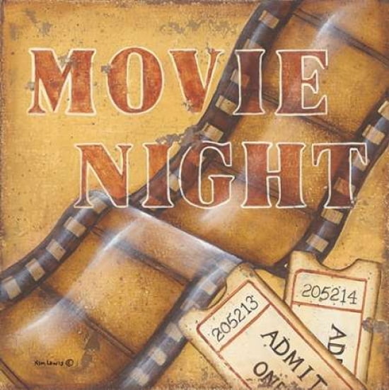 Posterazzi Movie Night Canvas Art - Kim Lewis (24 x 24)