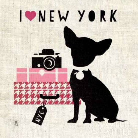 Posterazzi NY Pooch Canvas Art - Studio Mousseau (24 x 24)