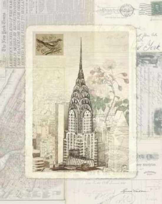 Posterazzi NY Sketchbook Canvas Art - Lynnea Washburn (22 x 28)