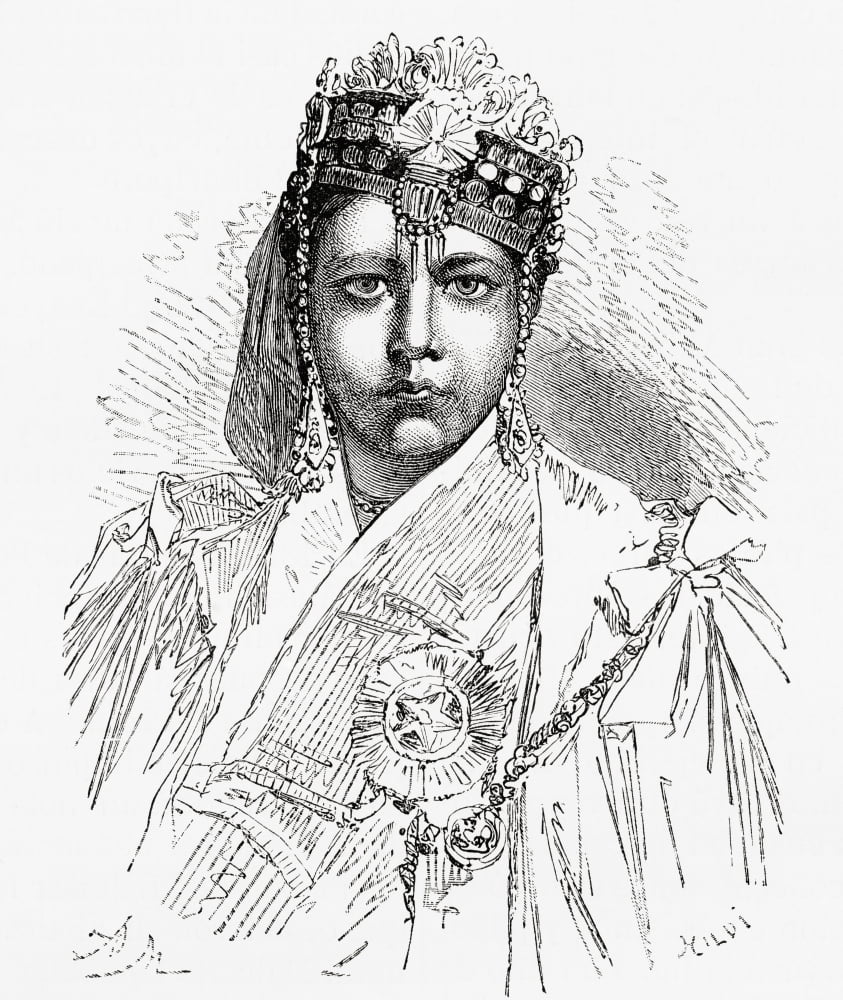 Posterazzi Nawwab Sultan Shah Jahan Begum Sahiba 1838-1901 Begum Of Bhopal India From El Mundo En La Mano Published 1878 Canvas Art - Ken Welsh Design Pics (26 x 32)