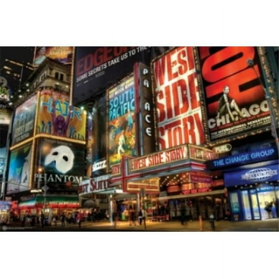 Posterazzi New York City Time Square Theater District Poster Print - 24 x 36 in.