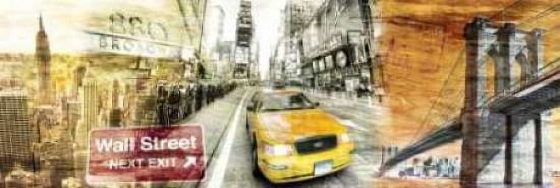 Posterazzi New York Collage 012 Canvas Art - Adamsky (24 x 48)