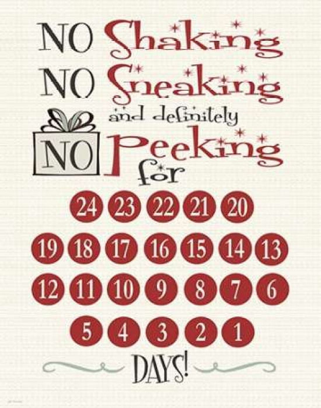 Posterazzi No Peeking Countdown Canvas Art - Jo Moulton (22 x 28)