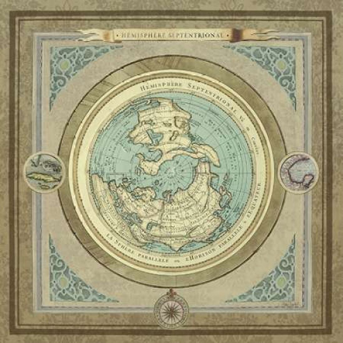 Posterazzi North and South Maps I Canvas Art - Elizabeth Medley (24 x 24)
