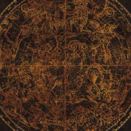 Posterazzi Northern Celestial Sphere Vintage Canvas Art - Wild Apple Portfolio (24 x 24)