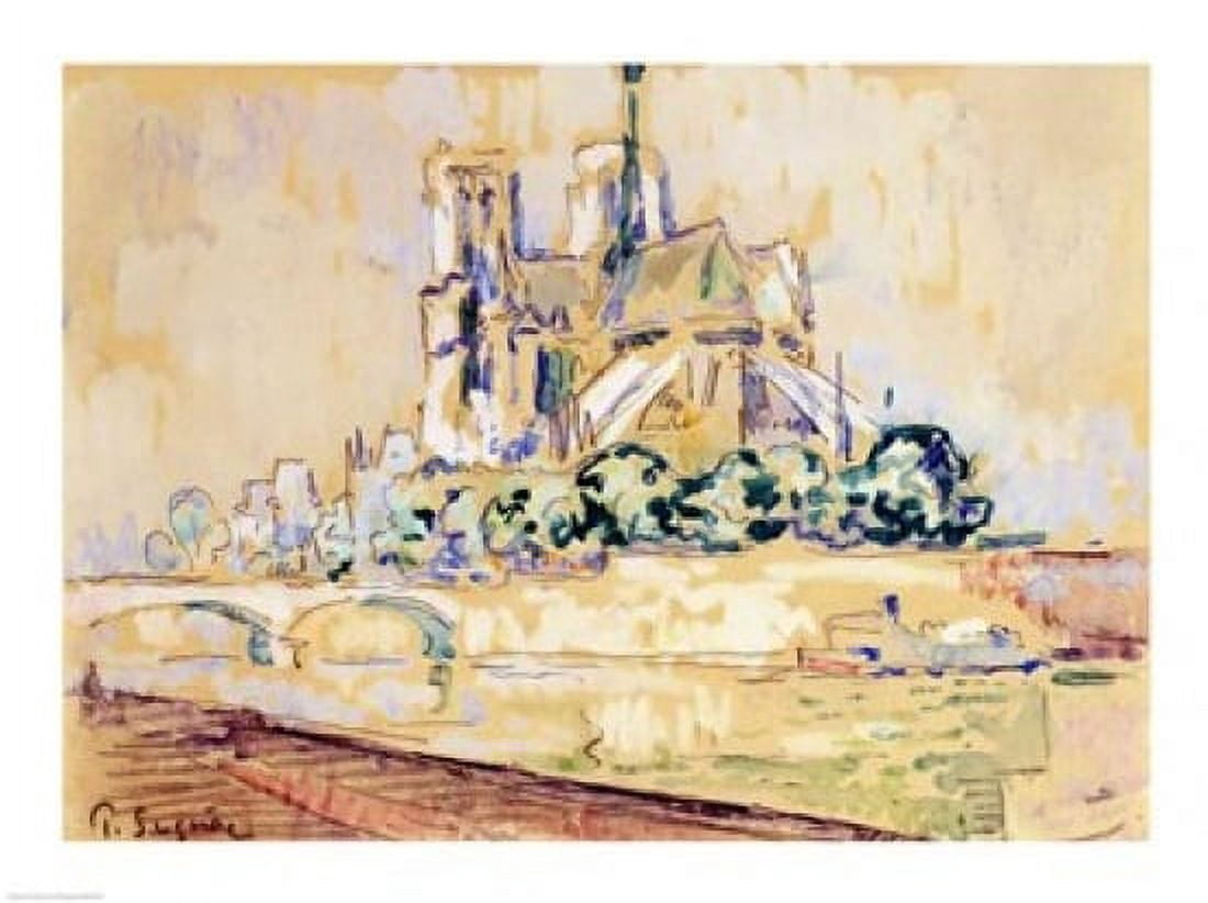 Posterazzi Notre Dame 1885 Canvas Art - Paul Signac (36 x 24)