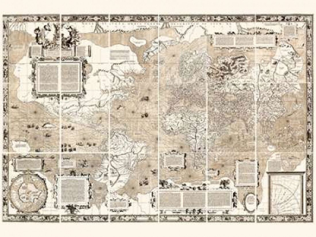 Posterazzi Nova et Aucta Orbis Terrae Descriptio 1569 Canvas Art - Anonymous (22 x 28)