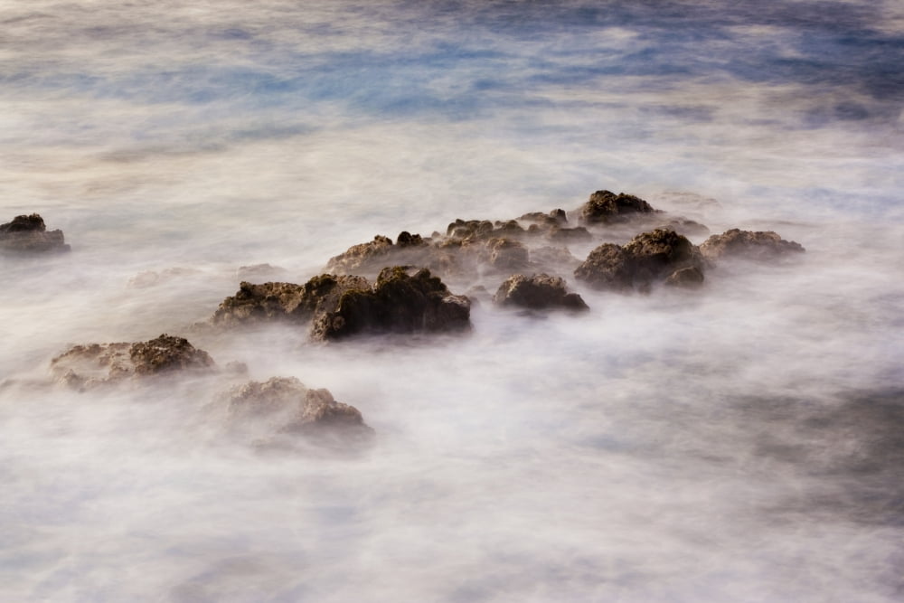 Posterazzi Ocean at sunrise long exposure blurred water Canvas Art - Design Pics Vibe Design Pics (34 x 22)