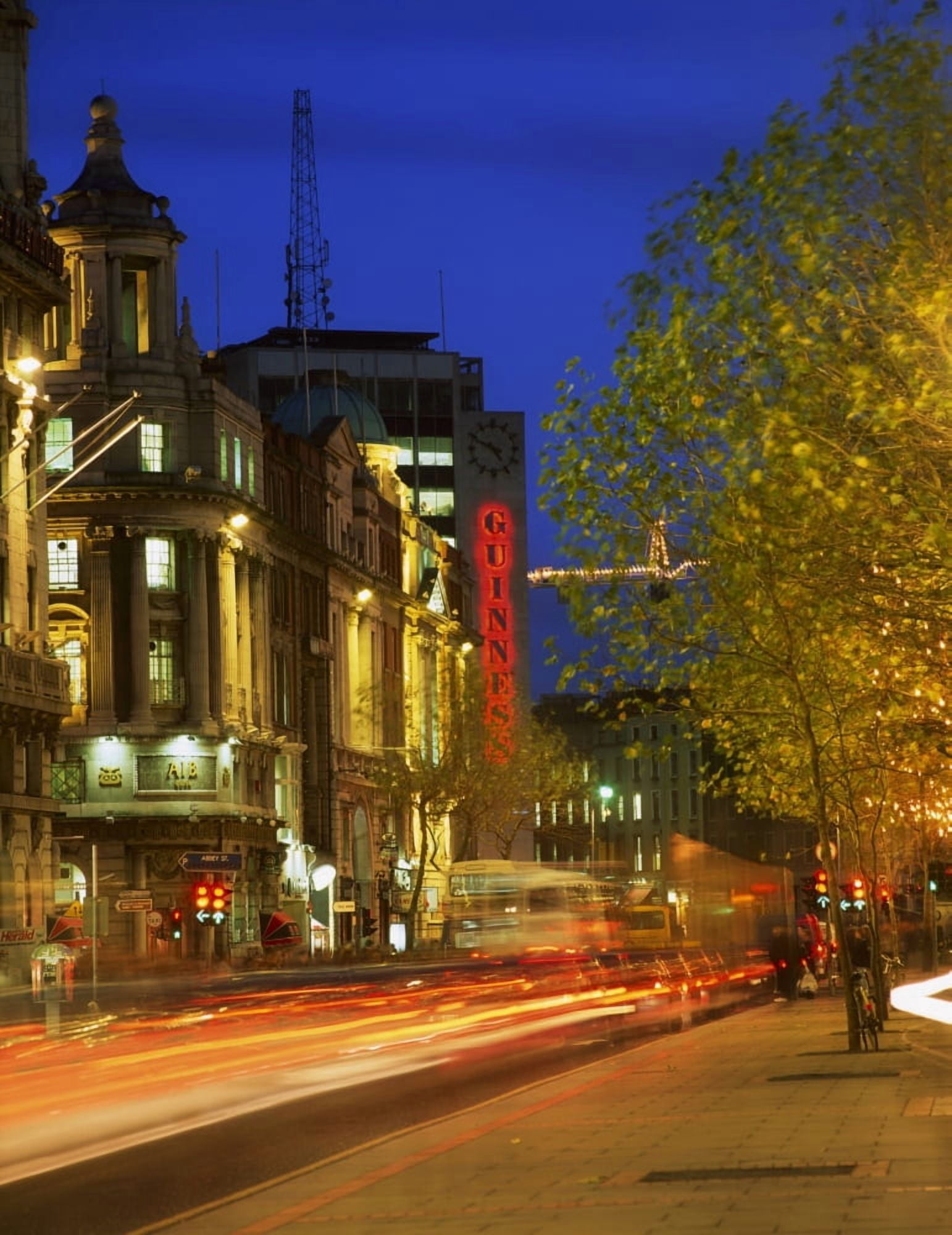 Posterazzi Oconnell Street Bridge Dublin Co Dublin Ireland Canvas Art - The Irish Image Collection Design Pics (26 x 34)