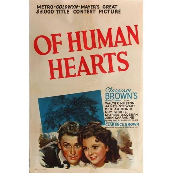 Posterazzi  Of Human Hearts Movie Poster - 27 x 40 in.