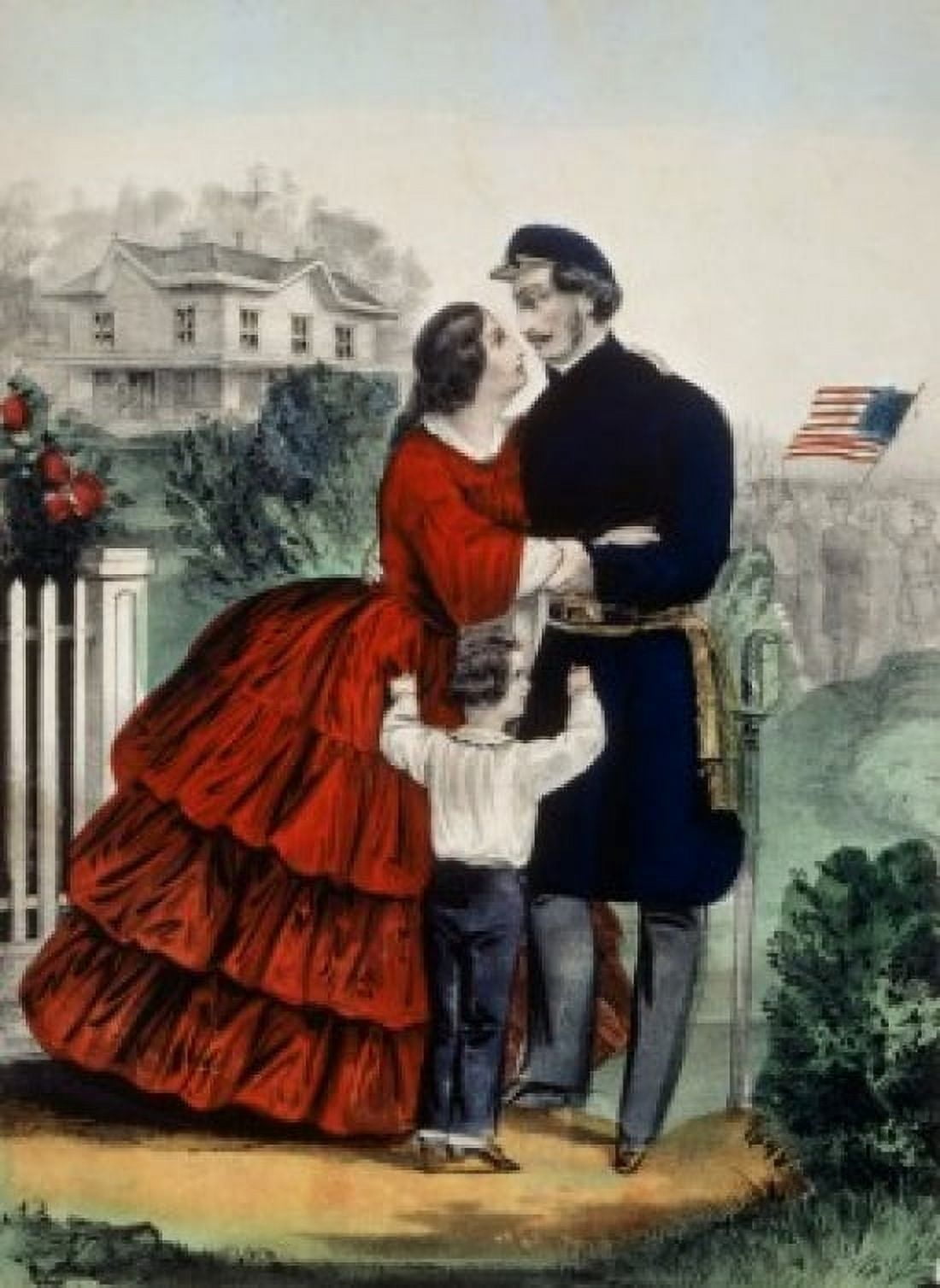 Posterazzi Off For The War Currier & Ives Nath & James A1857-1907 American Library Of Congress Washington DC Canvas Art - Currier and Ives (24 x 36)