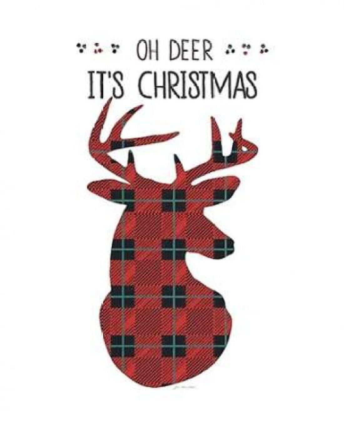 Posterazzi Oh Deer Its Christmas Canvas Art - Jo Moulton (24 x 30)