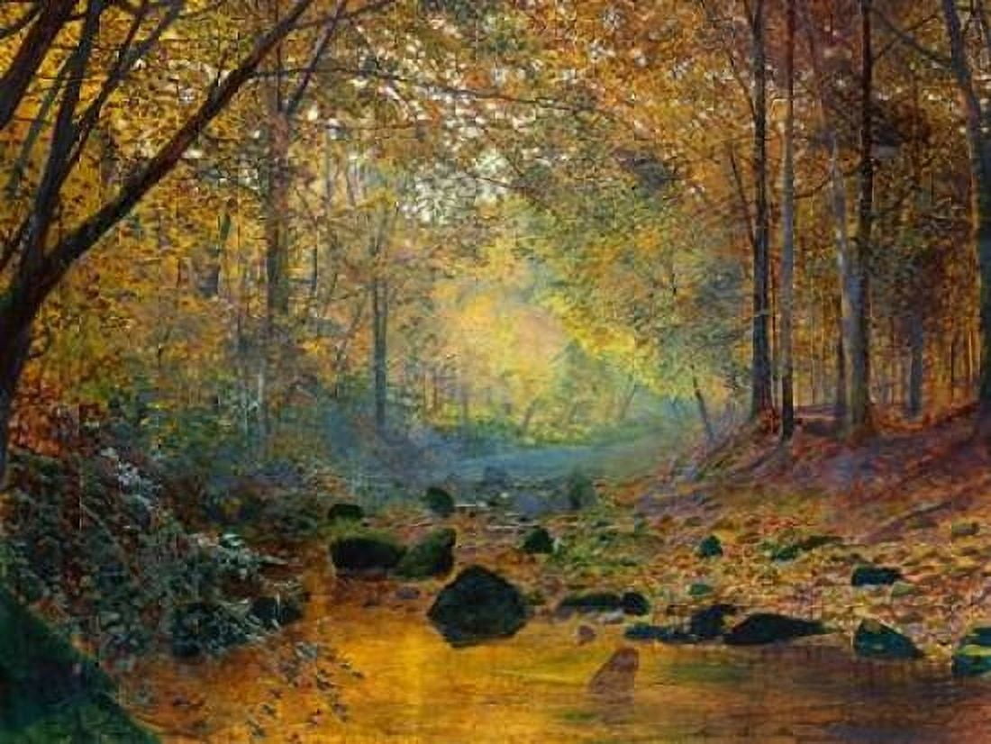 Posterazzi On the River Greta England Canvas Art - John Atkinson Grimshaw (22 x 28)
