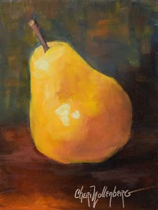 Posterazzi One Yellow Pear Canvas Art - Cheri Wollenberg (18 x 24)