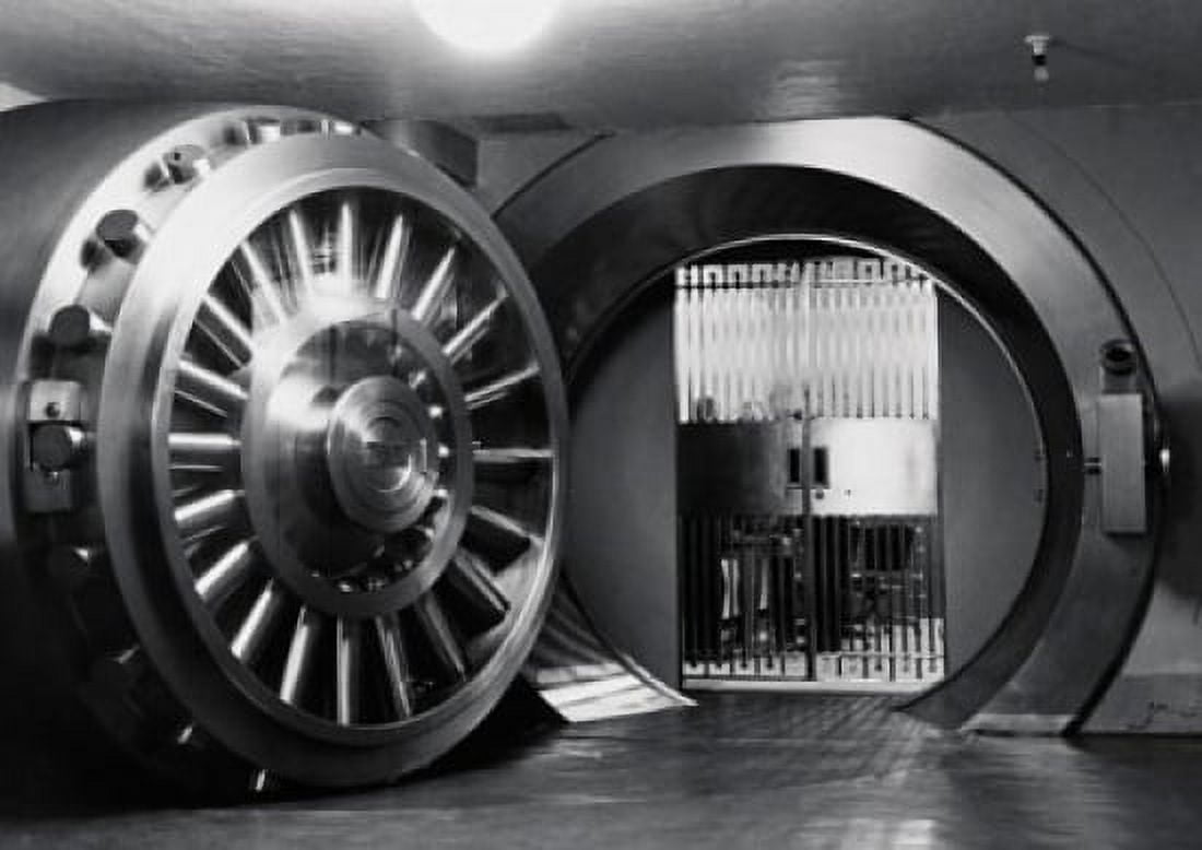 Posterazzi Open door of bank vault Canvas Art - (24 x 36)