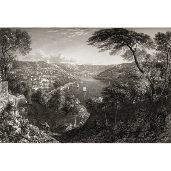 Posterazzi Oporto, From Monte Darabida From The Original Painting by Lieut. Col. Batty Engraved by W.R.Smith From The Book Select Views of Some of The Principal Cities of Europe Published Londo