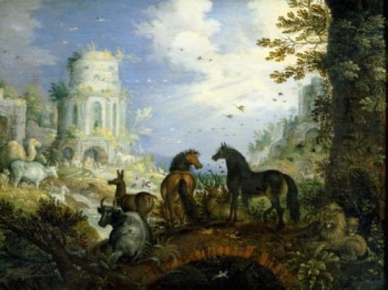 Posterazzi Orpheus Charms the Animals with his Music by Roelandt Savery 16th Century (1576-1639) France Paris Musee du Louvre Canvas Art - Roelandt Savery (24 x 36)