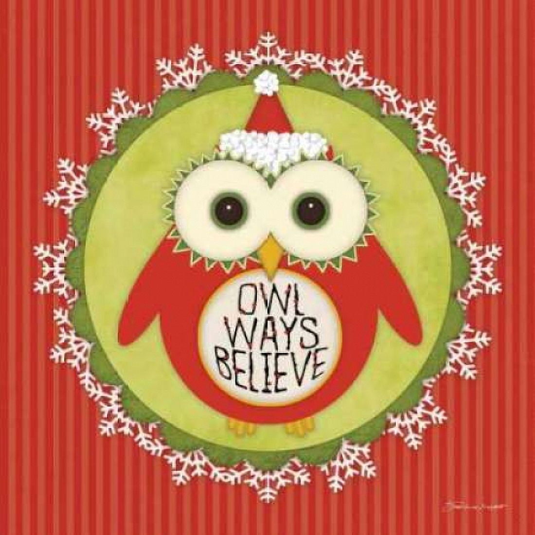 Posterazzi Owl Holiday I Canvas Art - Stephanie Marrott (24 x 24)