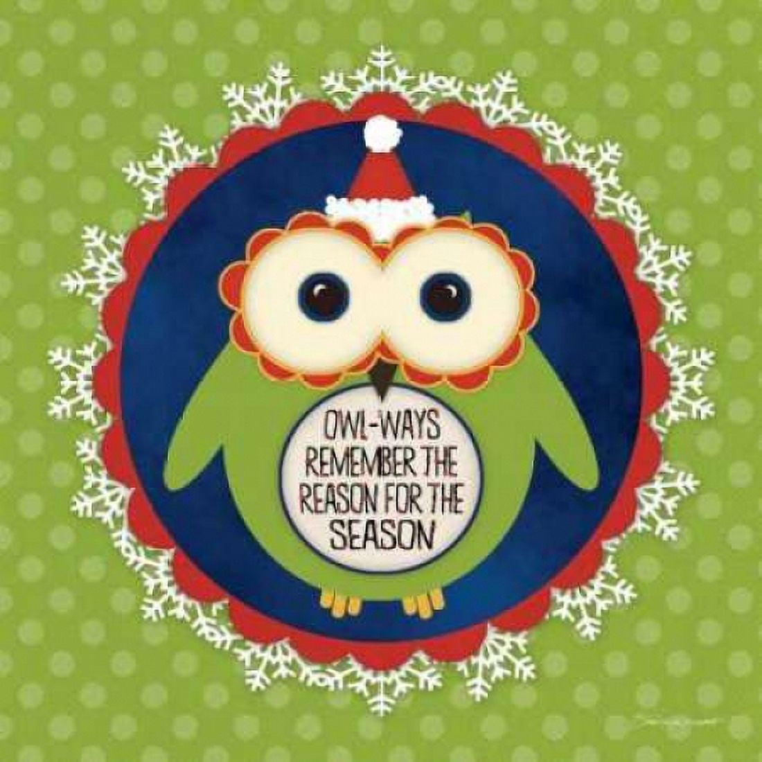Posterazzi Owl Holiday IV Canvas Art - Stephanie Marrott (24 x 24)