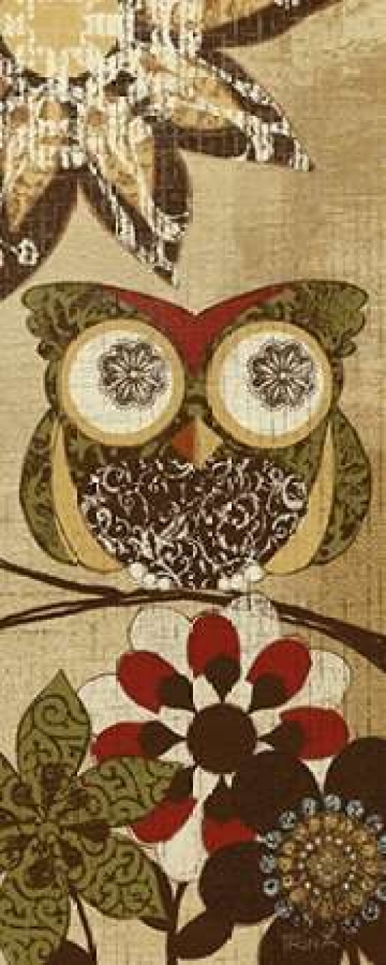 Posterazzi Owls Wisdom I Canvas Art - Katrina Craven (24 x 48)