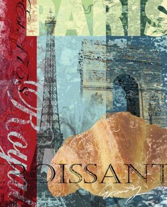 Posterazzi PARIS CROISSANT Canvas Art - Eric Yang (24 x 30)