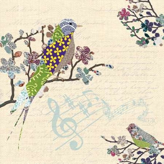 Posterazzi PATCH WORK BIRDS I Canvas Art - Piper Ballantyne (24 x 24)