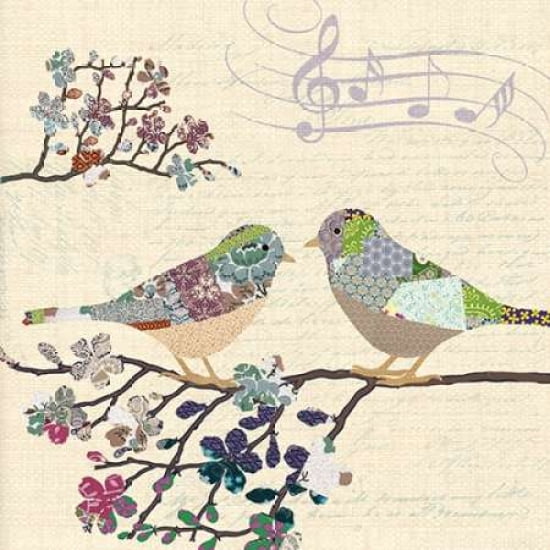 Posterazzi PATCH WORK BIRDS II Canvas Art - Piper Ballantyne (24 x 24)